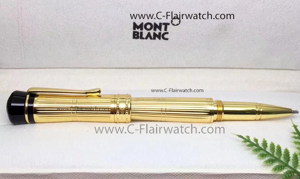 Best Copy Montblanc Bonheur Nuit Pen - Yellow Gold Fineliner Pen